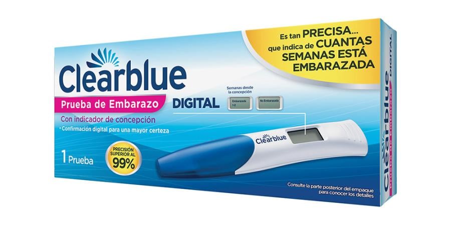 Prueba de embarazo Clearblue Digital con indicador de